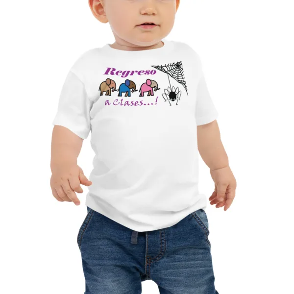 Camiseta de manga corta de punto liso para bebé