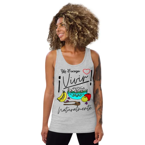 Camiseta de tirantes unisex VivirPlena - Imagen 4