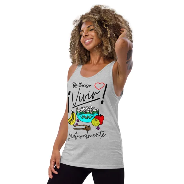 Camiseta de tirantes unisex VivirPlena - Imagen 5