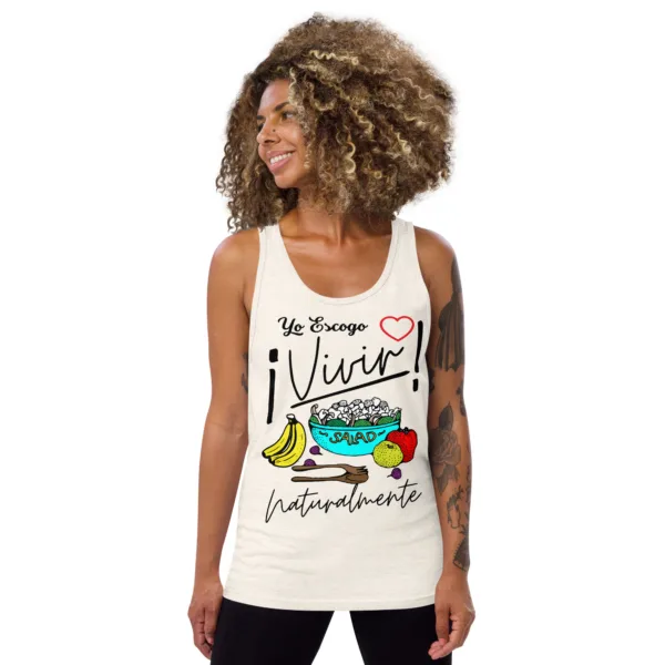 Camiseta de tirantes unisex VivirPlena - Imagen 6