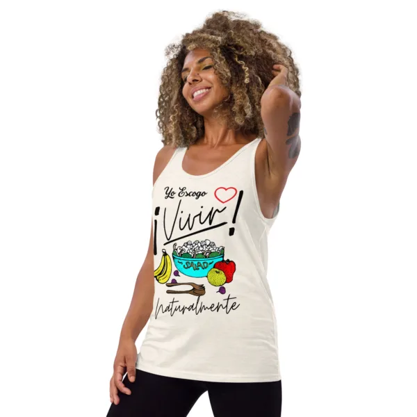 Camiseta de tirantes unisex VivirPlena - Imagen 7