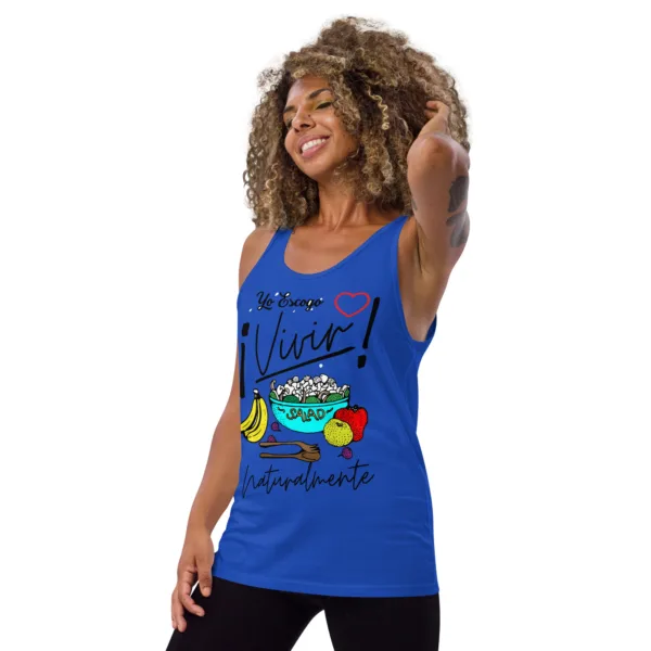 Camiseta de tirantes unisex VivirPlena - Imagen 3
