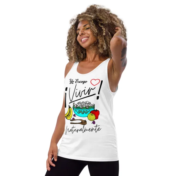 Camiseta de tirantes unisex VivirPlena - Imagen 8