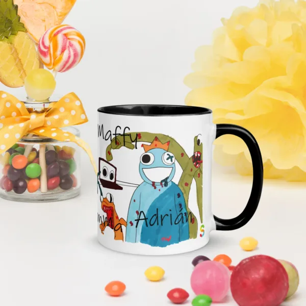 Taza Cerámica Impresa "Mis Hijos antes del café" - Imagen 2