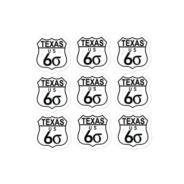 Pegatinas antiburbujas 6 Sigma Texas Route - Imagen 2