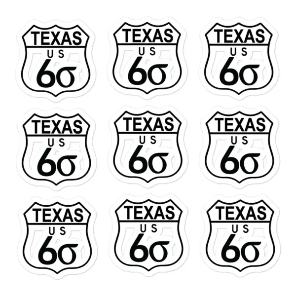 Pegatinas antiburbujas 6 Sigma Texas Route - Imagen 3