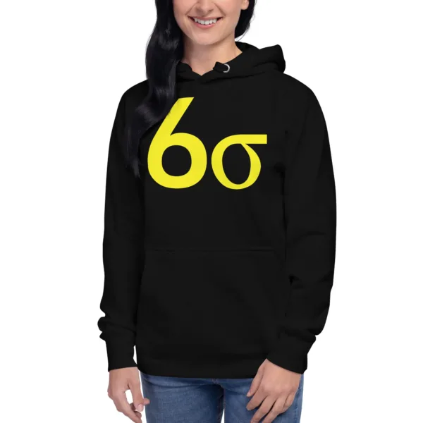 Hoodie Sudadera Unisex Lean Six Sigma Amarillo - Imagen 2