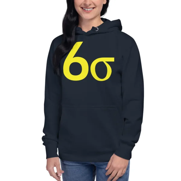 Hoodie Sudadera Unisex Lean Six Sigma Amarillo - Imagen 3