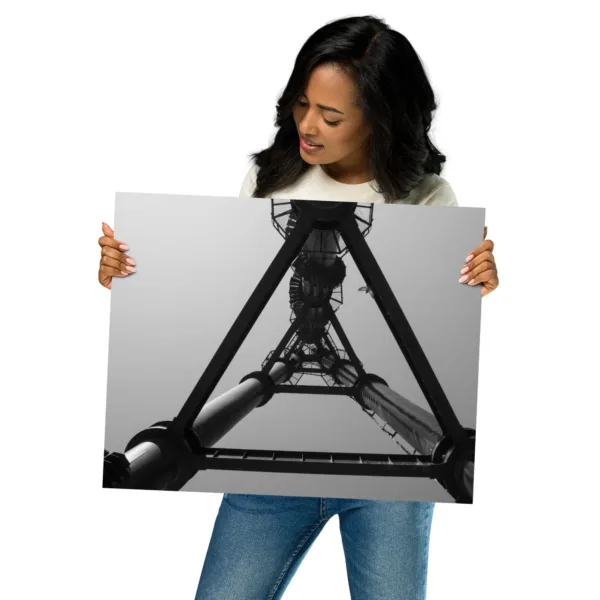 Póster Torre Chimenea Monocromo en Parque Fundidora, Monterrey, NL - Imagen 9